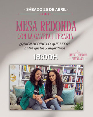Mesa redonda con la Gaveta Literaria - 25 de abril a las 18:00h en el Centro Comercial Punta Larga