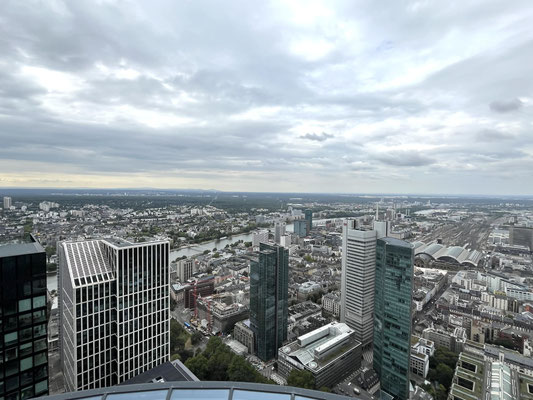 Im Frankfurter Bankenviertel stehen die meisten Hochhäuser der Stadt. 