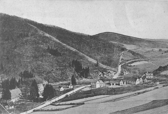 Frielinghausen um 1900: links unten ist Hof Klöpper zu sehen