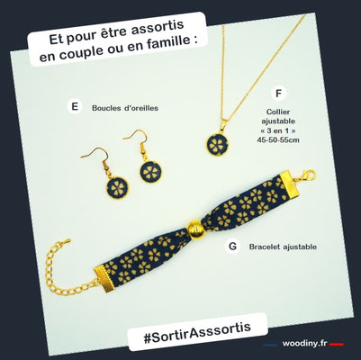 Bracelet bleu en tissu