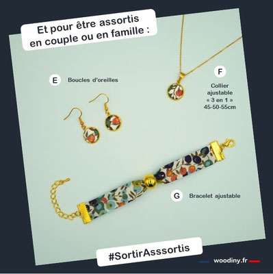 Bracelet tissu vert