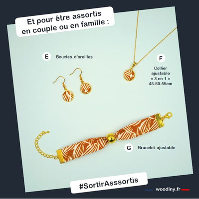 Bracelet tissu liberty jaune