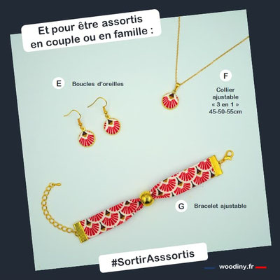 Bracelet tissu rouge