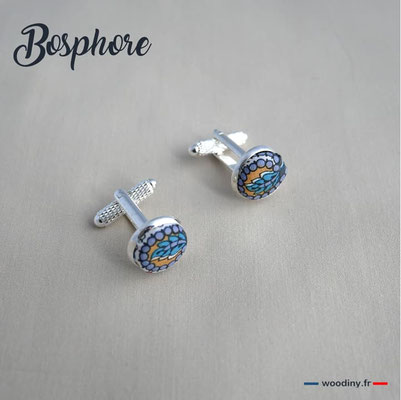Boutons de manchette paisley