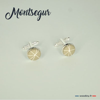 Boutons de manchette beige