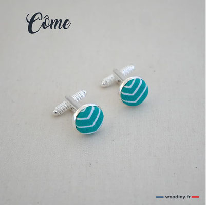 Boutons de manchette turquoise