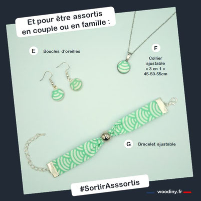 Bracelet vert mariage