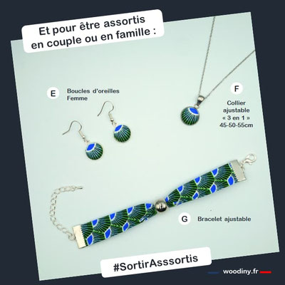 Bracelet vert tissu