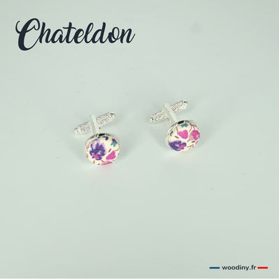 Boutons de manchette violet