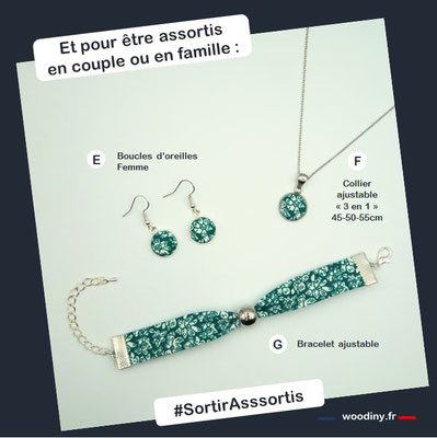 Bracelet tissu vert