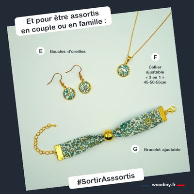 Bracelet tissu vert