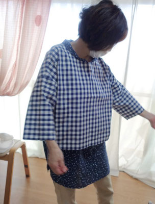 サイズⅬ　着丈を短く