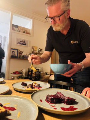 und nun alles kunstvoll auf die Teller