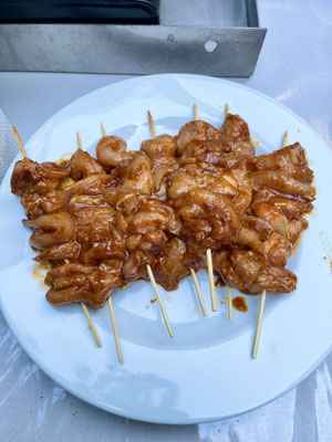 Stefans Spieße sind schon fertig