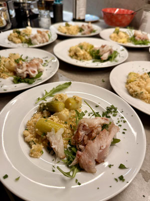 ein Hirse-Spargel Risotto 
