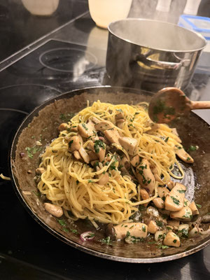 Pasta mit Pilzen