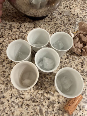 Schön mit Eiswürfeln 