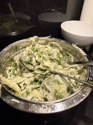 der Fenchelsalat sieht super aus