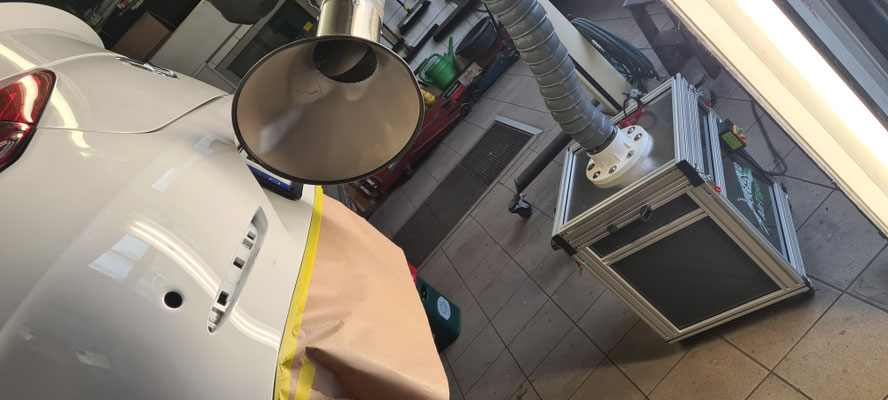 AirMex Absauganlage Farbnebel – Lackierarbeiten in der Möbelindustrie