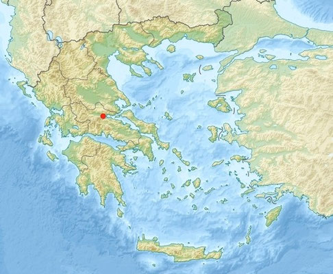 Le point rouge sur la carte situe le lieu de la bataille