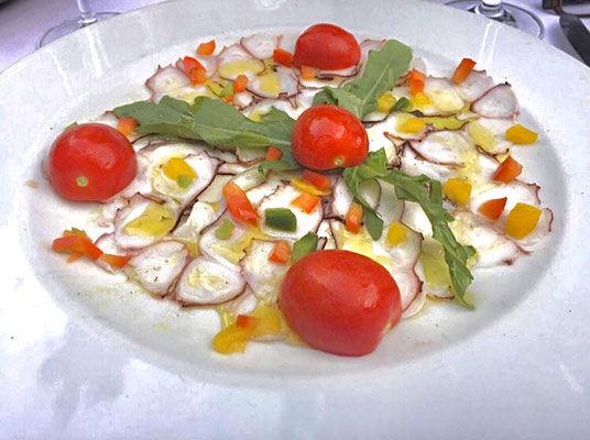 Carpaccio vom Oktopus - Octopus carpaccio