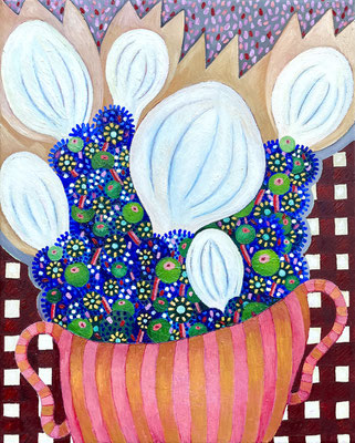 Plantpot . Öl auf Leinwand 40x50 cm. ©Sonja Rieser 2023