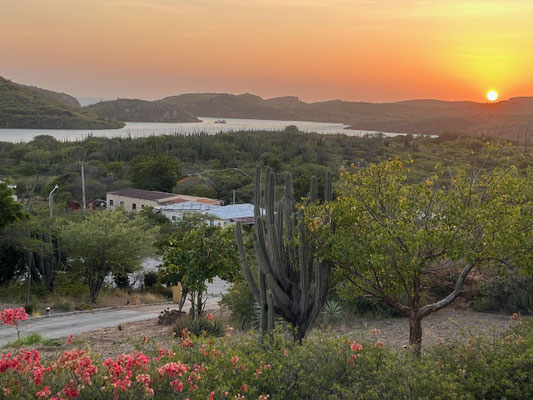 Phänomenale Abendstimmung - Ausblick vom Landhuis Klein Santa Marta