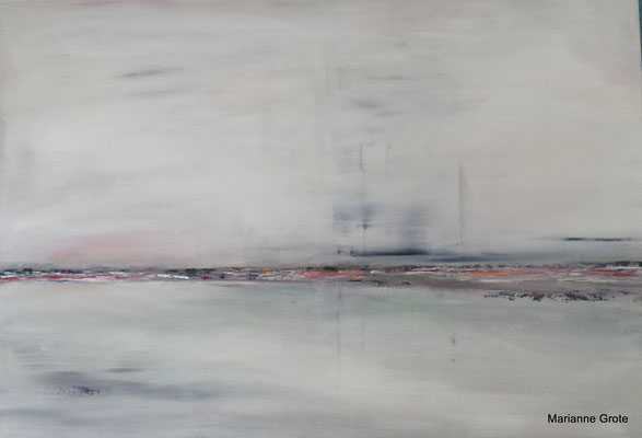 Bedeckte See, 70 x 100 cm, Acryl auf Leinwand, 2015