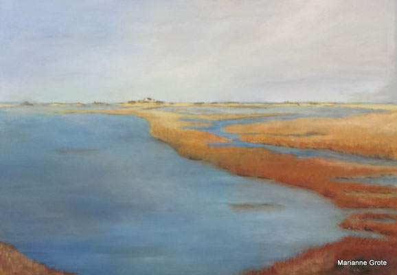 An der Nordsee, 70 x 100 cm, Acryl auf Leinwand, 2016