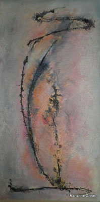 Mit Schwung I, Mischtechnik, 80 x 40 cm, 2010