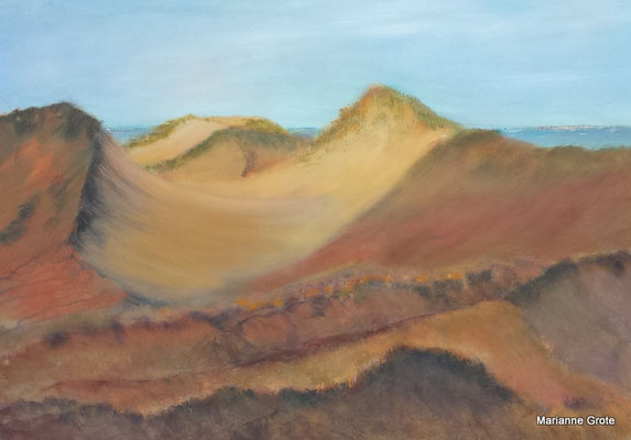 Abendspaziergang, 70 x 100 cm, Acryl auf Leinwand, 2016