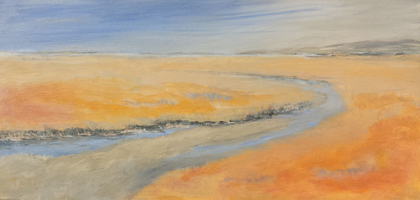Ein leichter Sommerwind, 40 x 80 cm, Acryl auf Leinwand, 2017