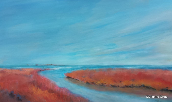 Sommer am Meer, 60 x 100 cm, Acryl auf Leinwand, 2016