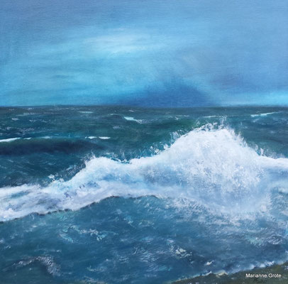 Regenschauer, 70 x 70 cm, Acryl auf Leinwand, 2015