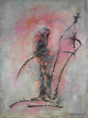 Mit Schwung II, Mischtechnik, 80 x 40 cm, 2010