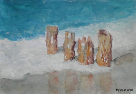 Sylt, Aquarell, 10 x 15 cm, 2014 