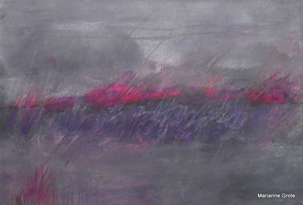 Landschaftsfantasie II, 12 x 17 cm, Acryl auf Karton, 2012