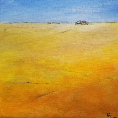 Moment 2, 20 x 20 cm, Mischtechnik auf Leinwand, 2018