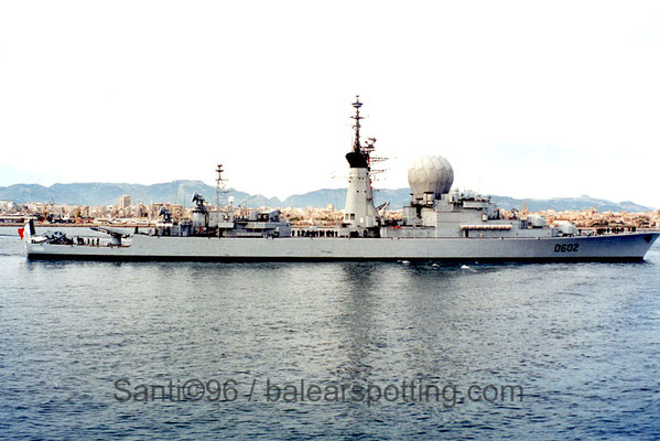 Abandonando el puerto de Palma el 26 de Abril de 1996