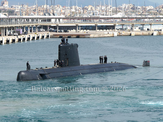 S 71 Galerna a su llegada a Palma el 22 de Marzo del 2026