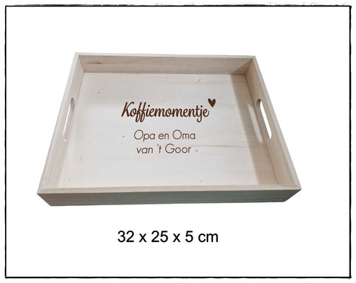 €17,95 Incl. dienblad en laseren