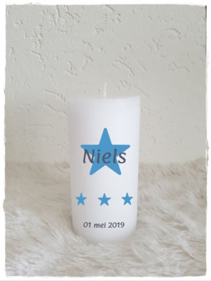 Kaars nav geboortekaartje €7,50