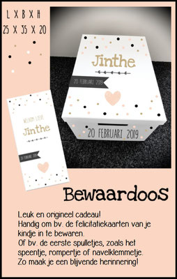 Leuk om bv. kaartjes in te bewaren, of de eerste spulletjes