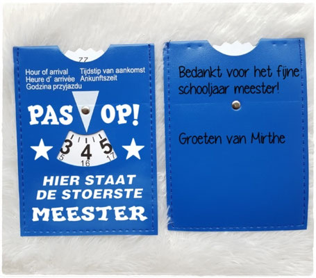 Op de achterkant kan je zelf een persoonlijke tekst schrijven! €4,50