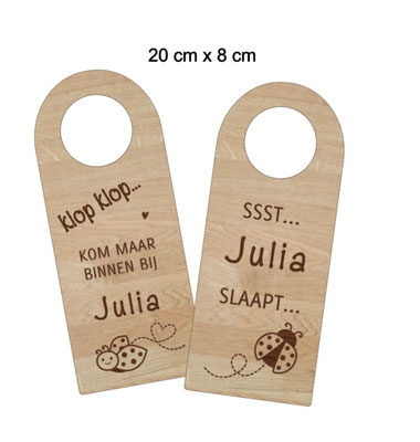 Deurhanger Enkelzijdig €7,95  Dubbelzijdig €8,95