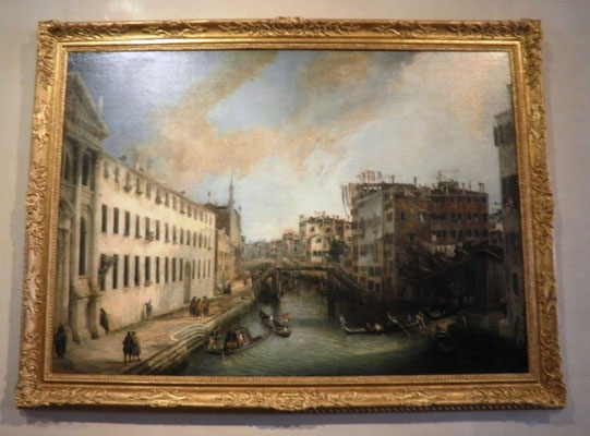 Un tableau de Canaletto (chose rare à Venise) : Vue du rio dei mercanti