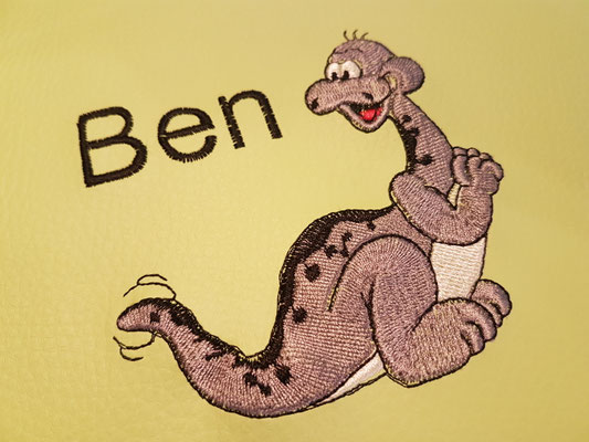Stuhlkissenerhöhung Bestickung Dino