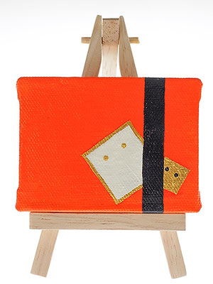 2023, 6.0 x 8.0 cm, 無題 (Untitled), Acrylic on canvas attached to MDF placed on wooden easel