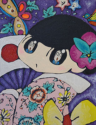 2008, 41.0 x 32.0 cm, 旦那様が好き (I love my husband), Acrylic on canvas
