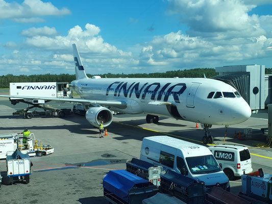 Flieger der Finnair am Airport ©My own Travel